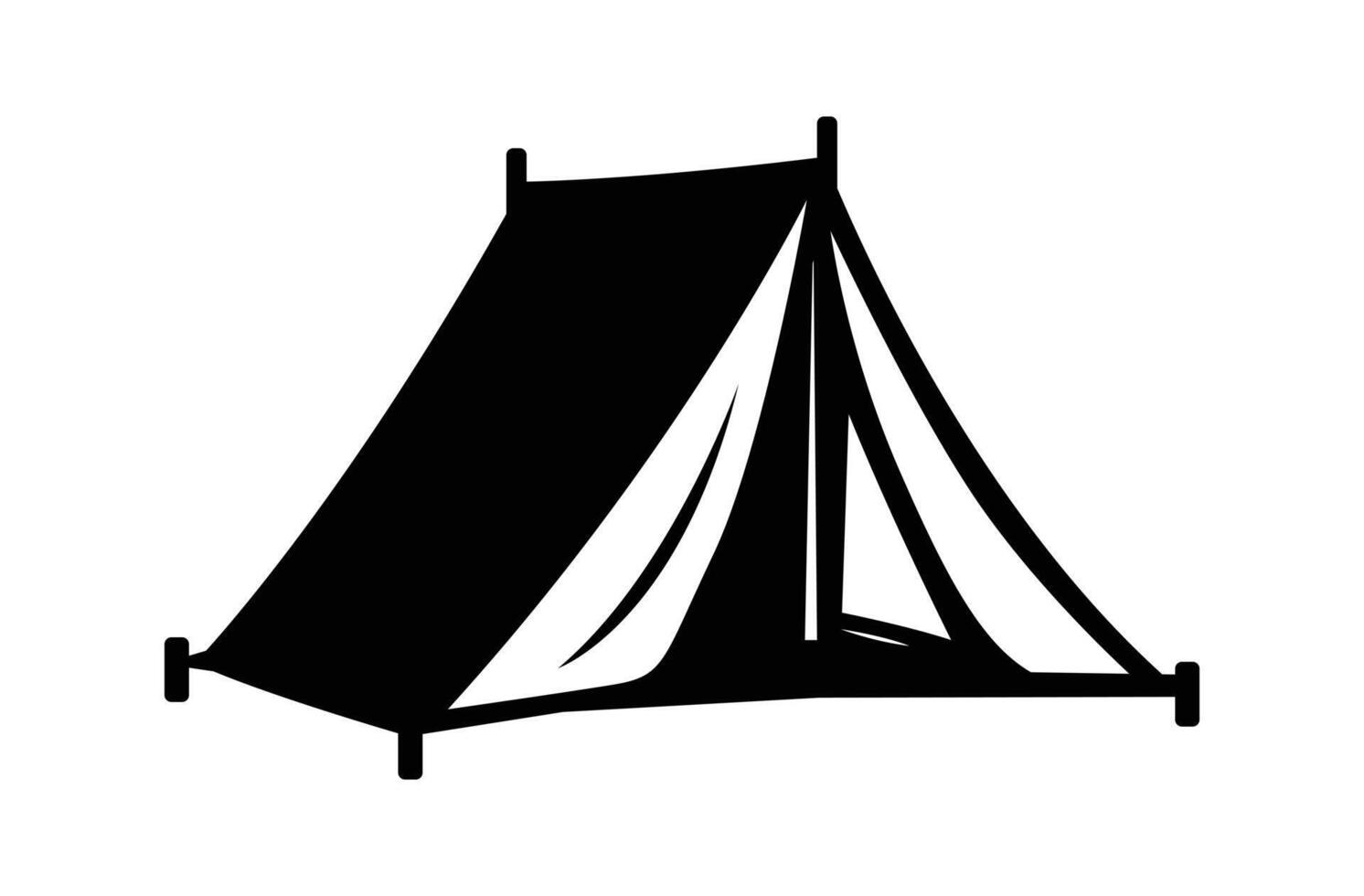 camp silhouette art graphics vector