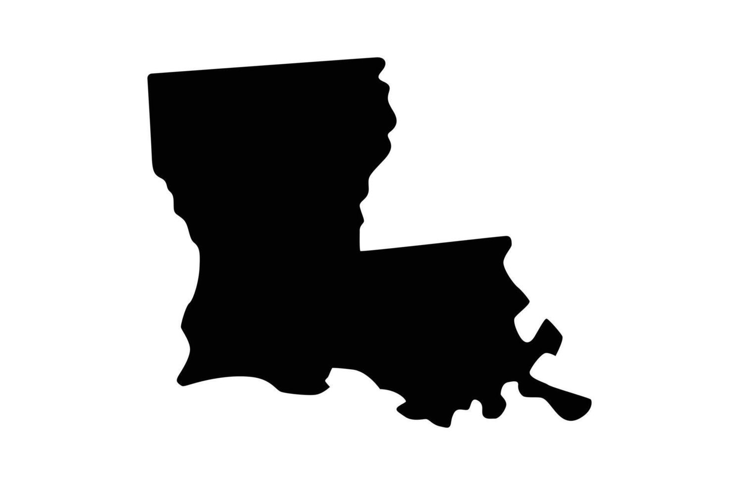 Louisiana map silhouette art design vector