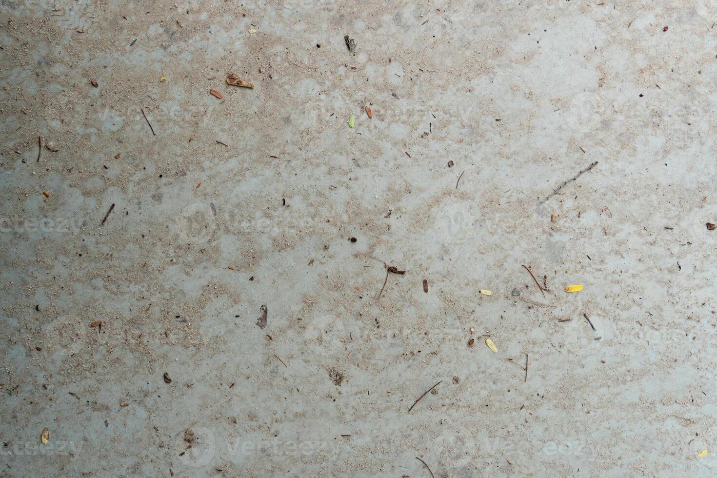 Close up of cement floor texture for background with copy space for text or image. Cement floor with sand stains. photo