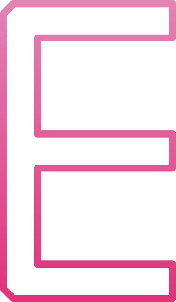 Capital E Icon vector