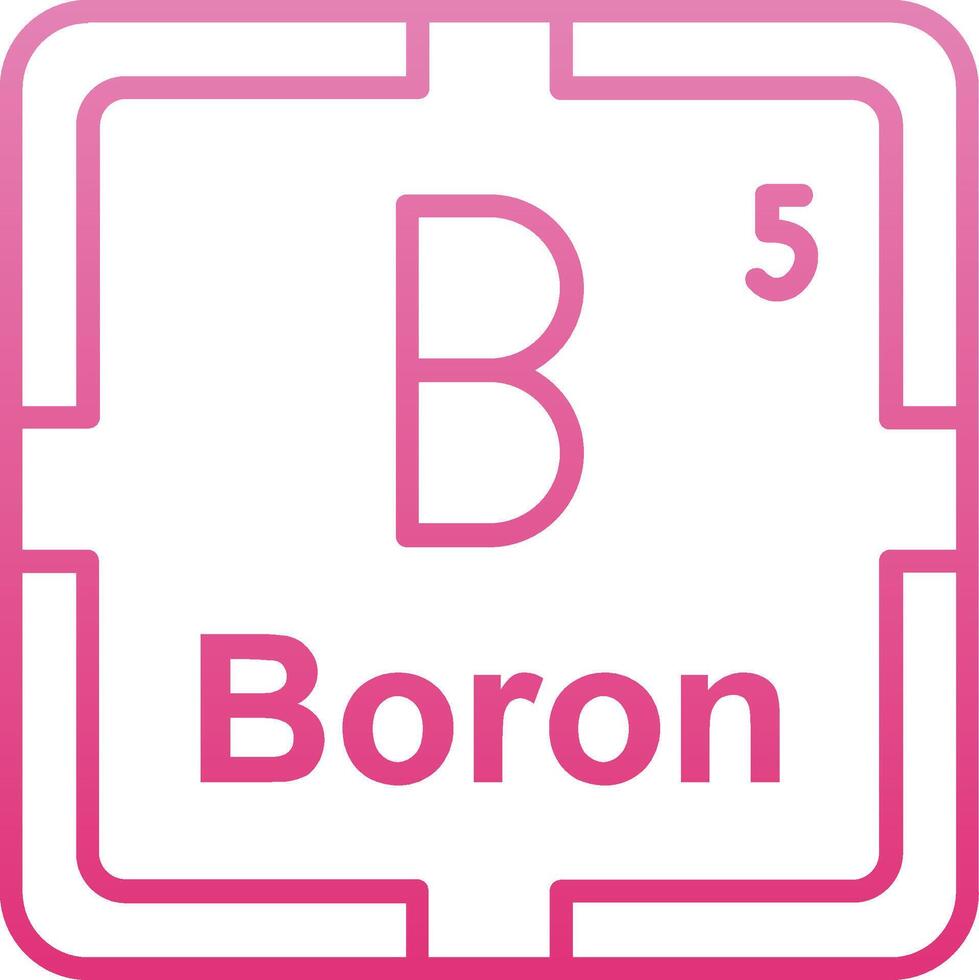 Boron Line Gradient Icon vector