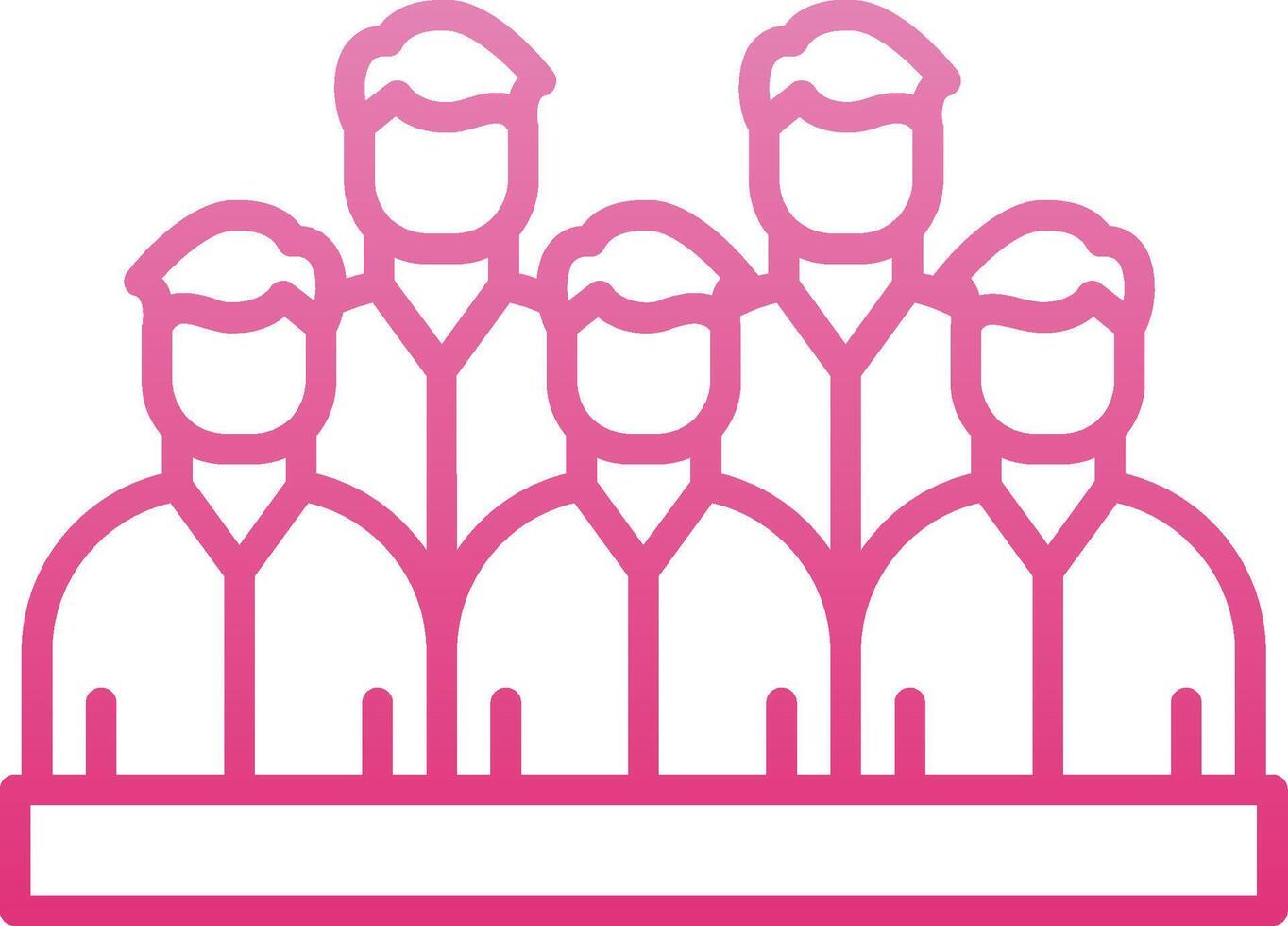 Spectators Line Gradient Icon vector