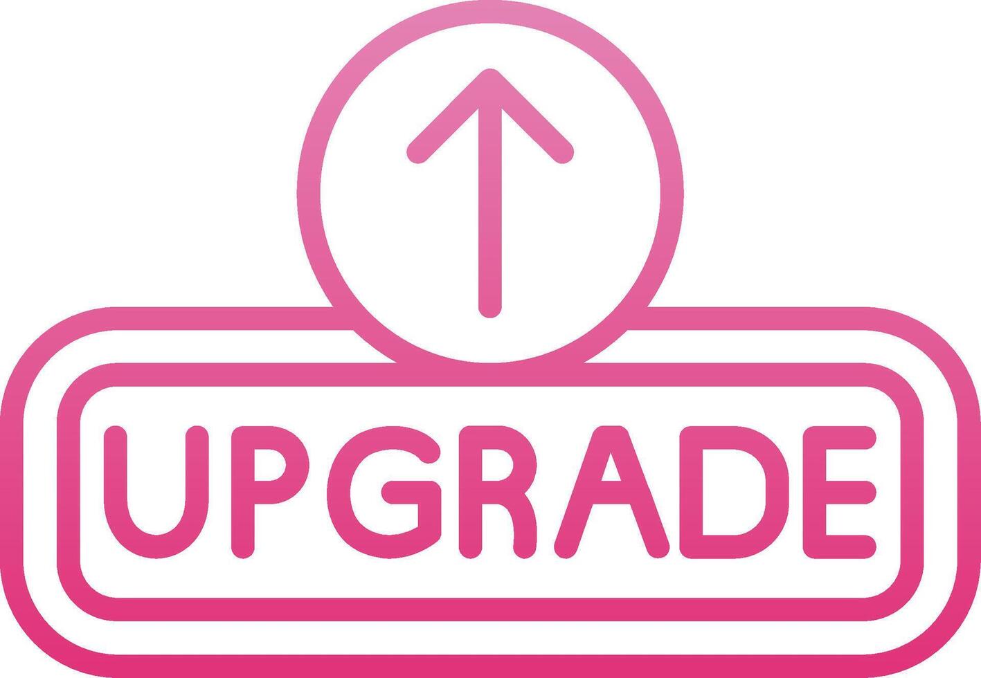 Upgrade Line Gradient Icon vector