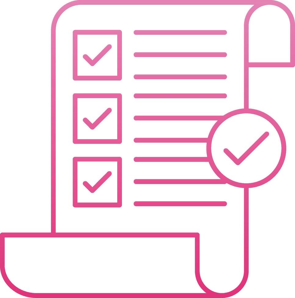 Terms and Conditions Line Gradient Icon vector