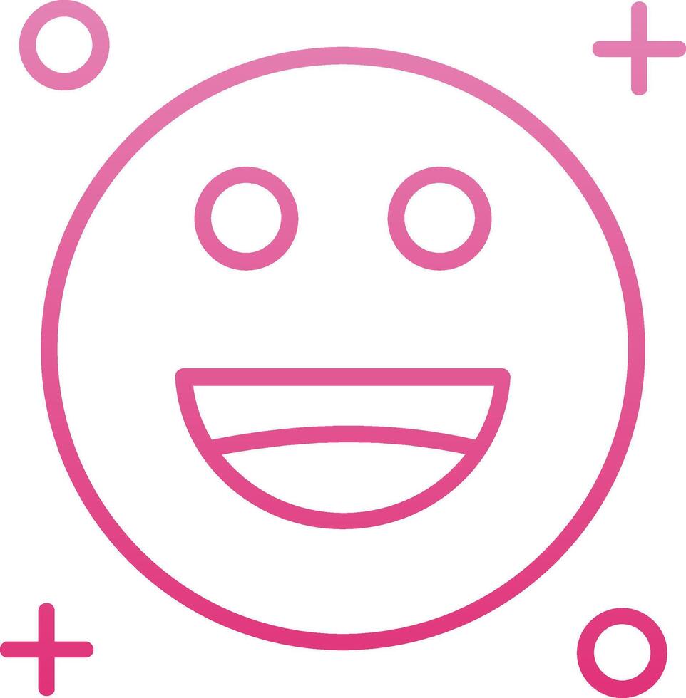 Smile Line Gradient Icon vector