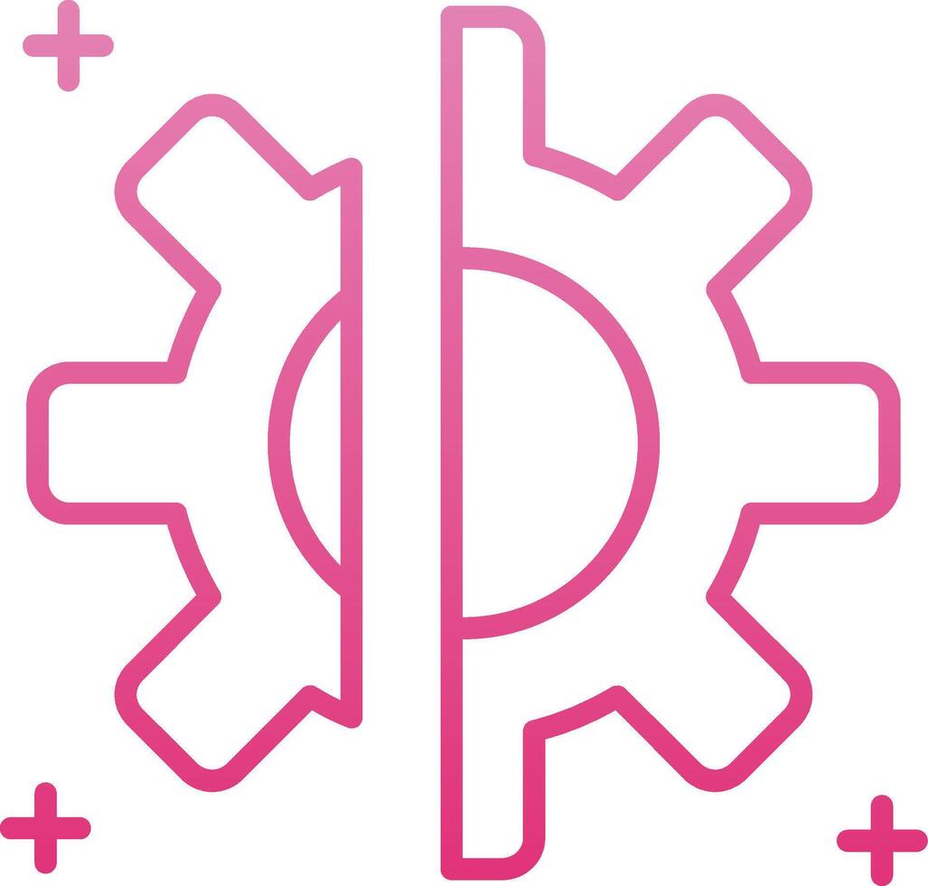 Disruption Line Gradient Icon vector