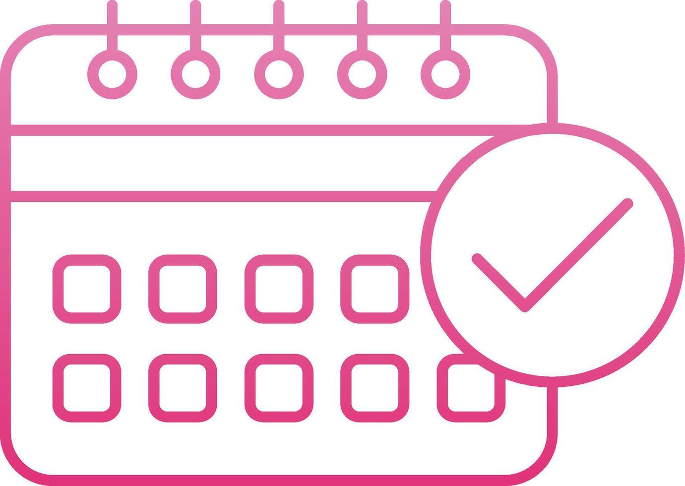 DeadLine Gradient Meet Line Gradient Icon vector