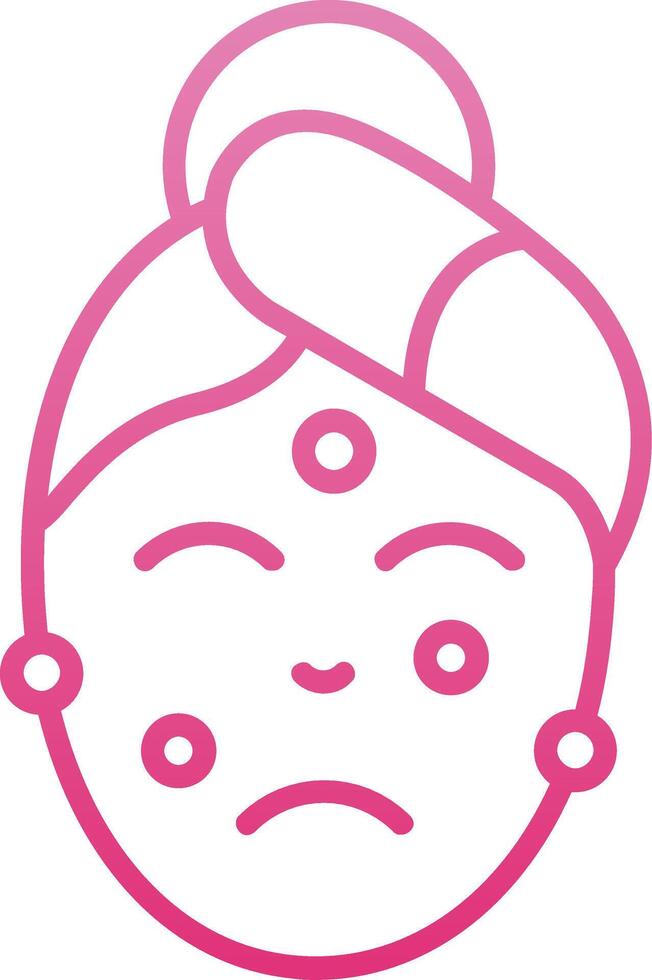 Acne Line Gradient Icon vector
