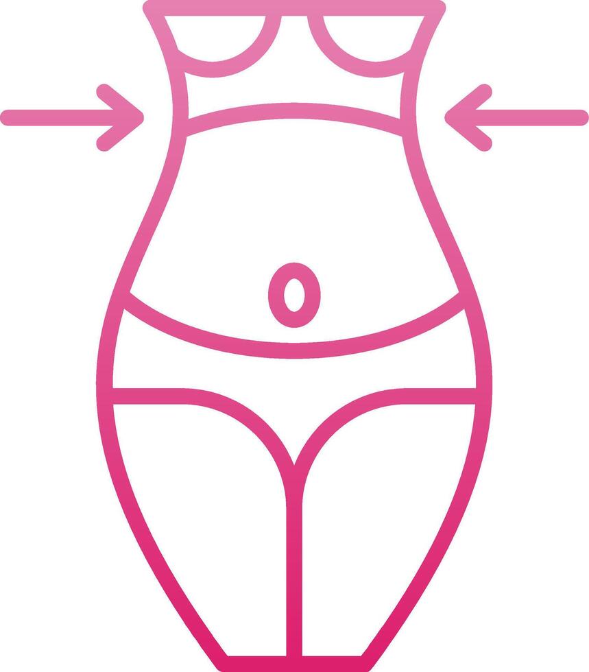 Fat Loss Line Gradient Icon vector