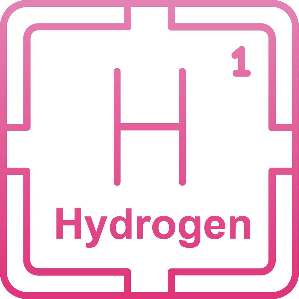 Hydrogen Line Gradient Icon vector