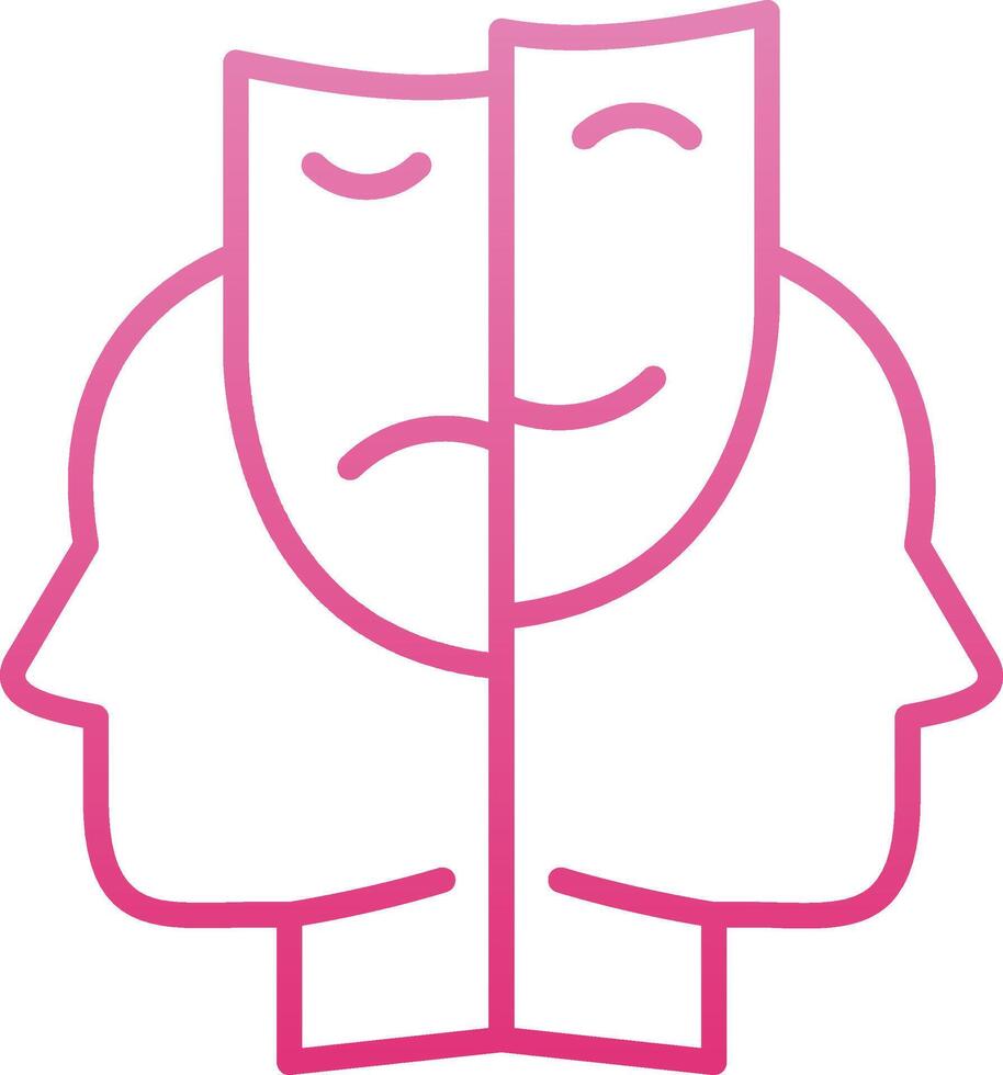 Bipolar Line Gradient Icon vector