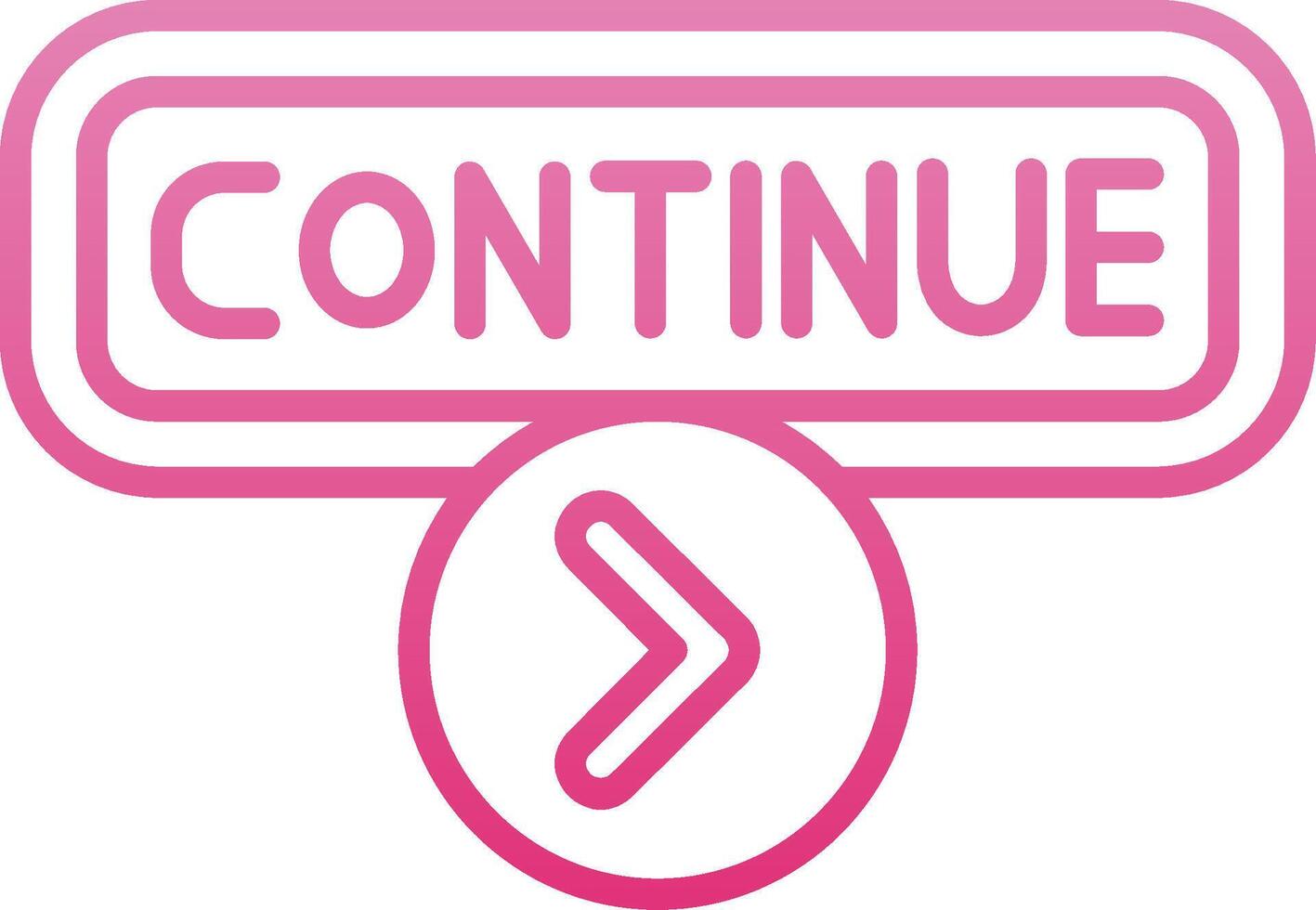 Continue Line Gradient Icon vector
