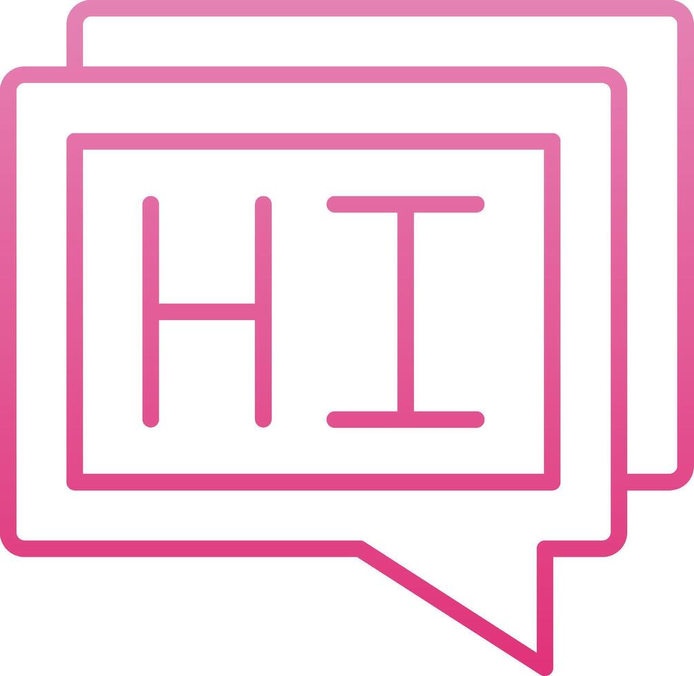 Hi Line Gradient Icon vector