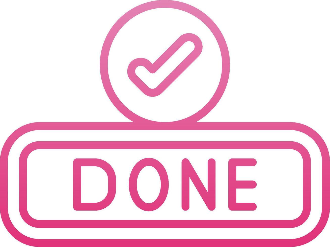 Done Line Gradient Icon vector