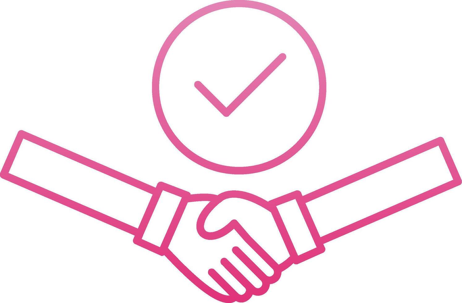 Handshake Deal Done Line Gradient Icon vector