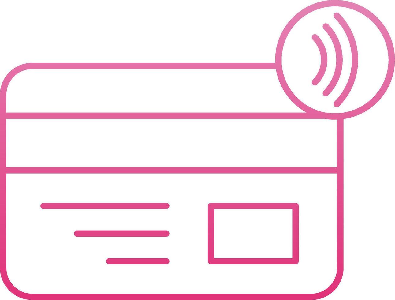 Nfc Payment Line Gradient Icon vector