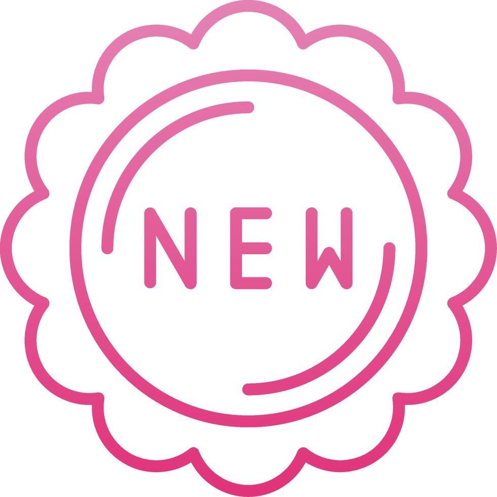 New Line Gradient Icon vector