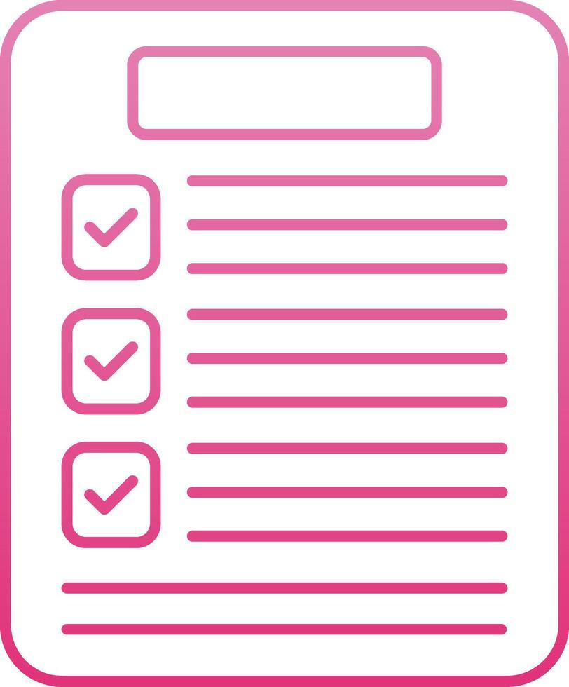Results Line Gradient Icon vector