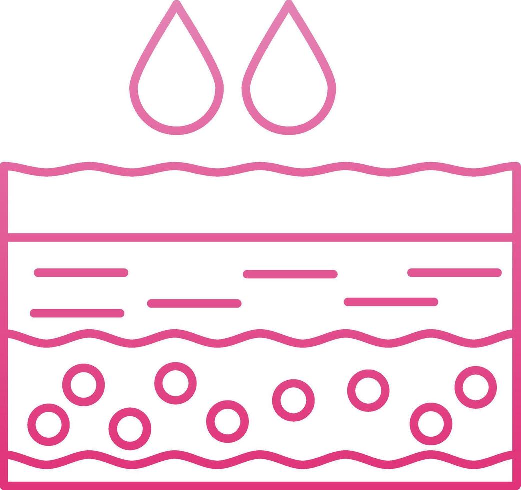 Underground Water Line Gradient Icon vector