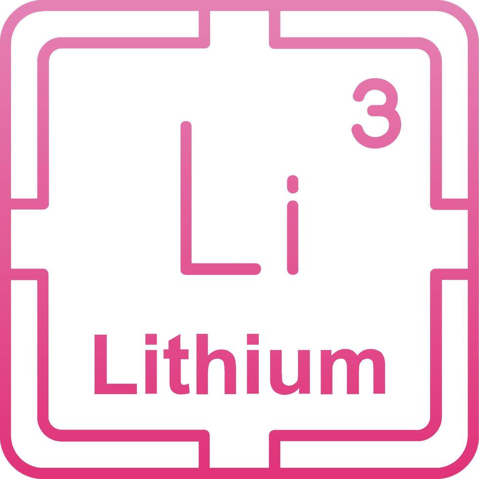 Lithium Line Gradient Icon vector