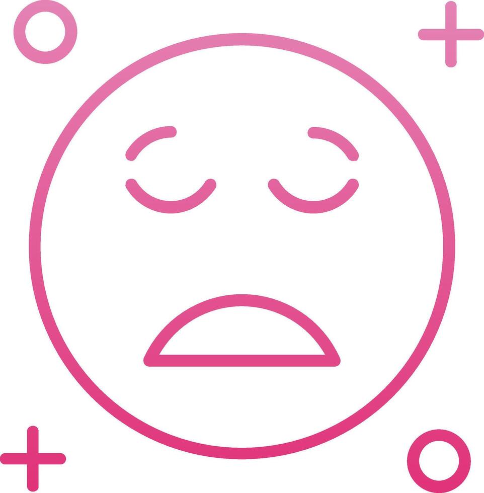 Relieved Line Gradient Icon vector