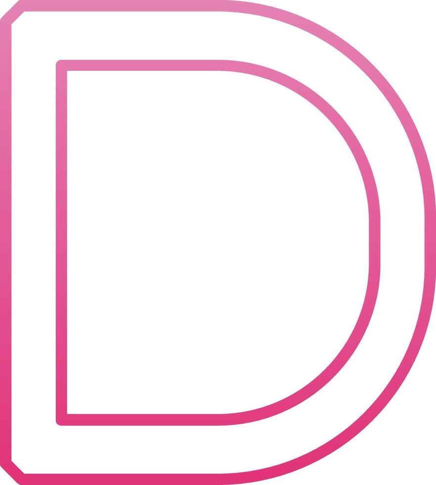 Capital D Icon vector
