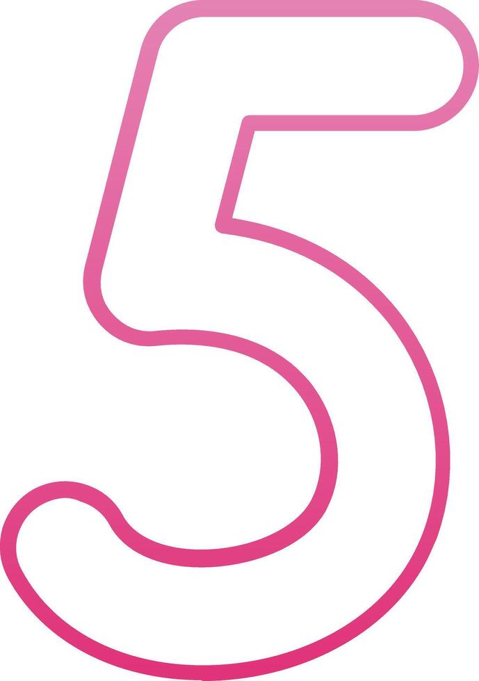 Five Line Gradient Icon vector