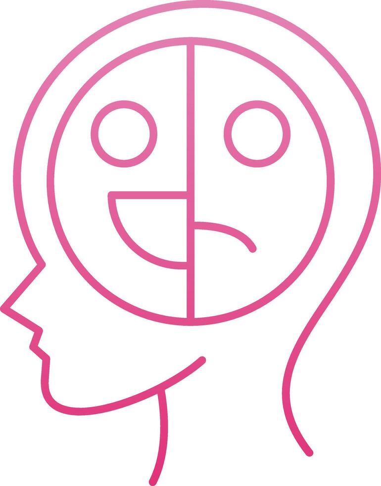 Mood Swings Line Gradient Icon vector