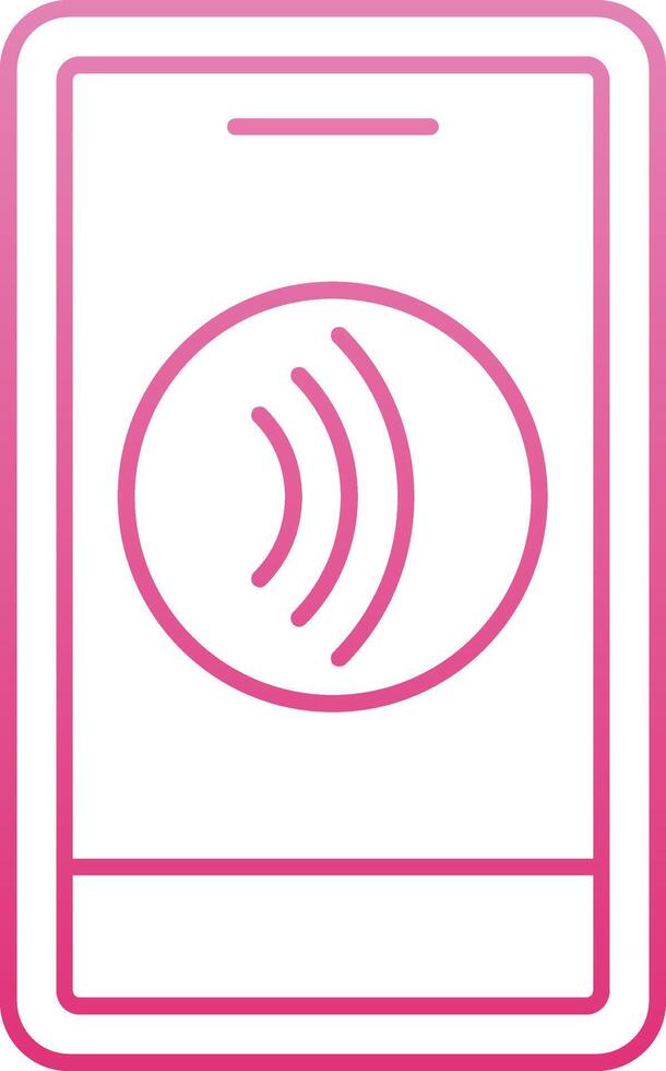 Tap To Pay Line Gradient Icon vector
