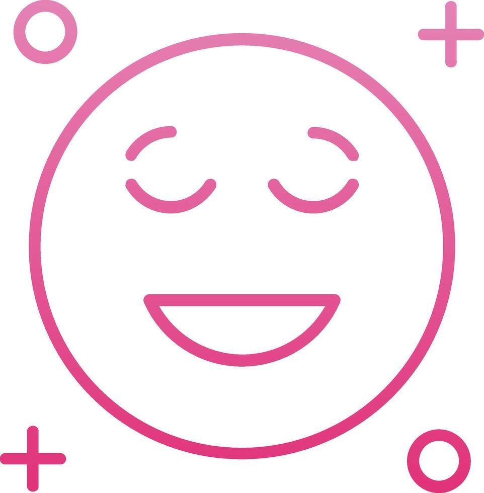 Sad Line Gradient Icon vector
