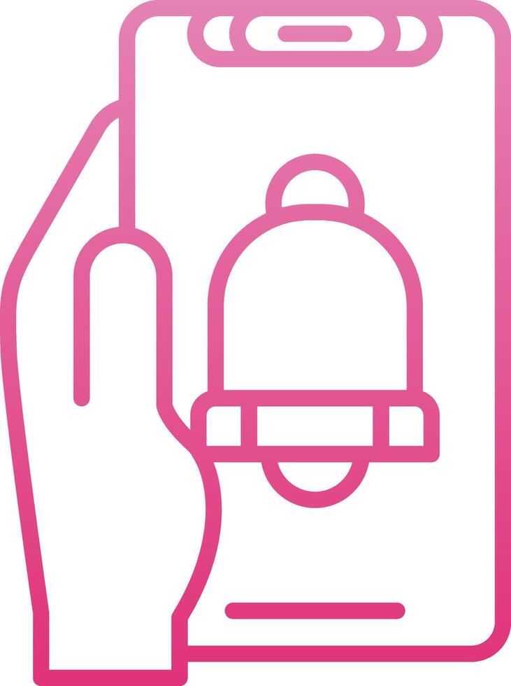 Notification Line Gradient Icon vector