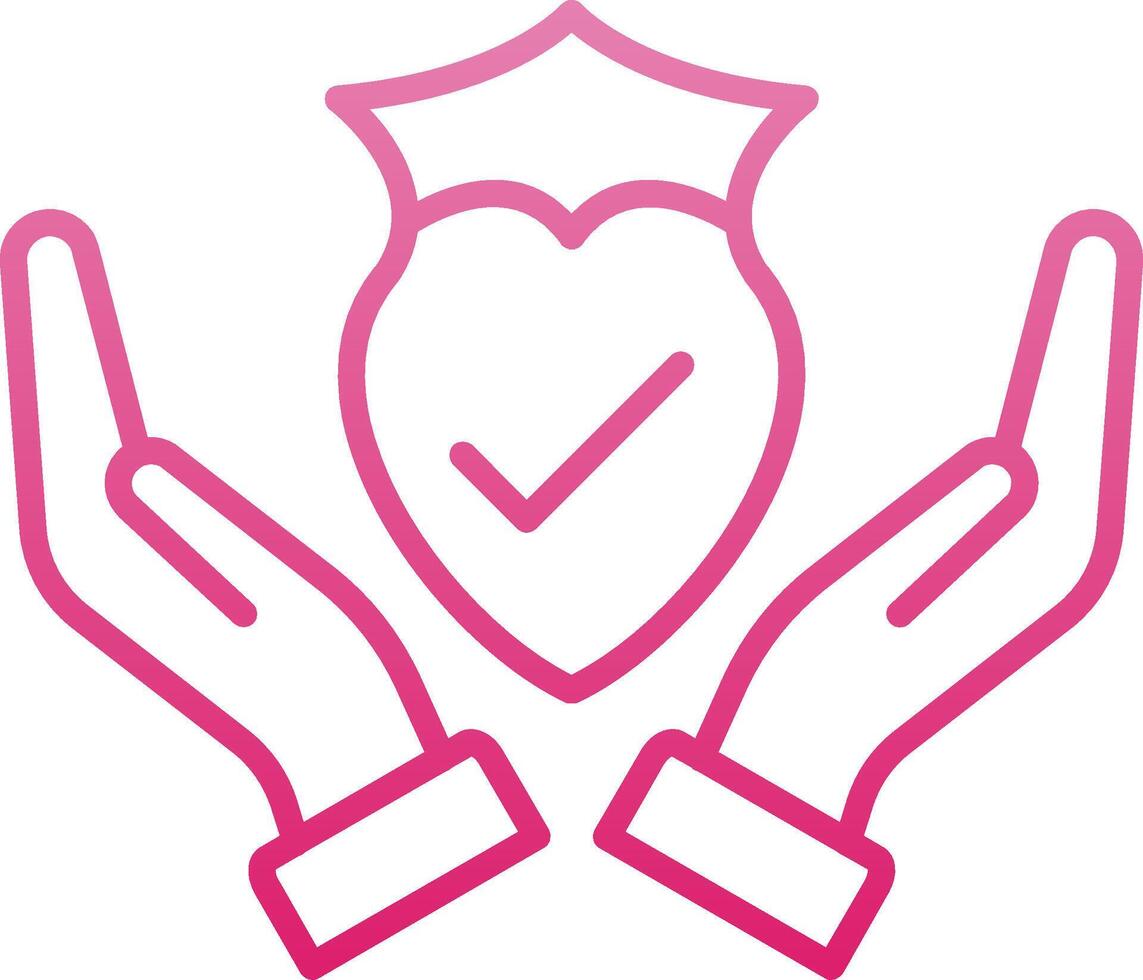Trust Line Gradient Icon vector