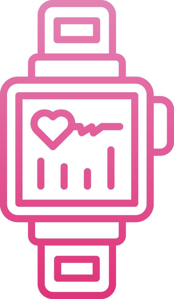 Smartwatch Line Gradient Icon vector