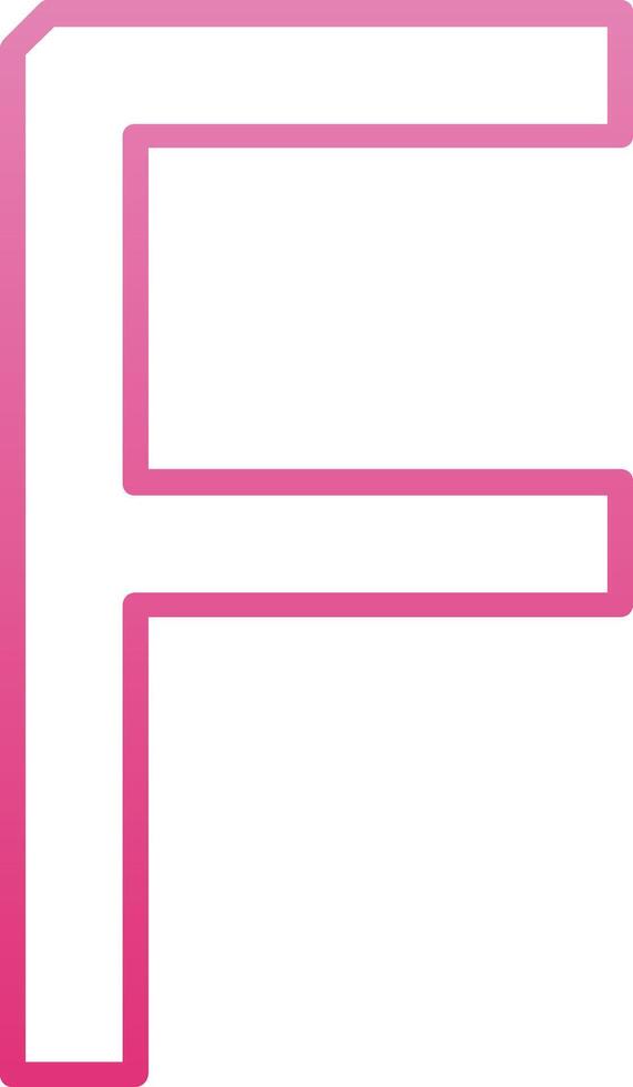 Capital F Icon vector