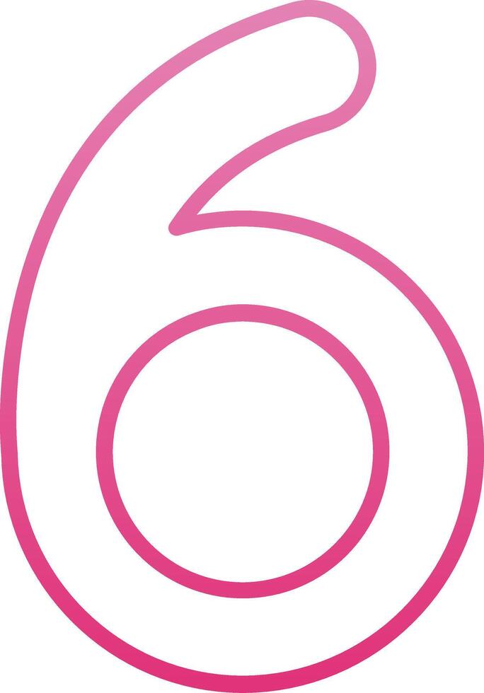 Six Line Gradient Icon vector