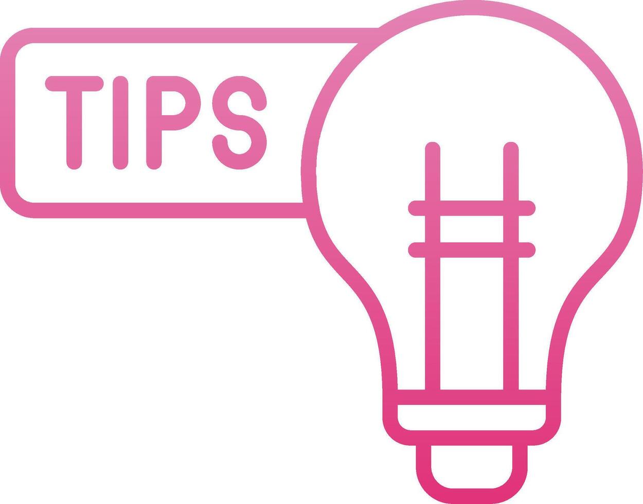 Tips Line Gradient Icon vector