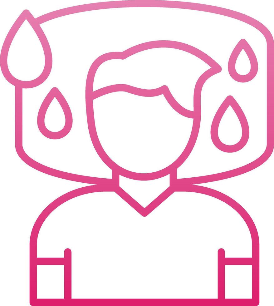 Night Sweat Line Gradient Icon vector