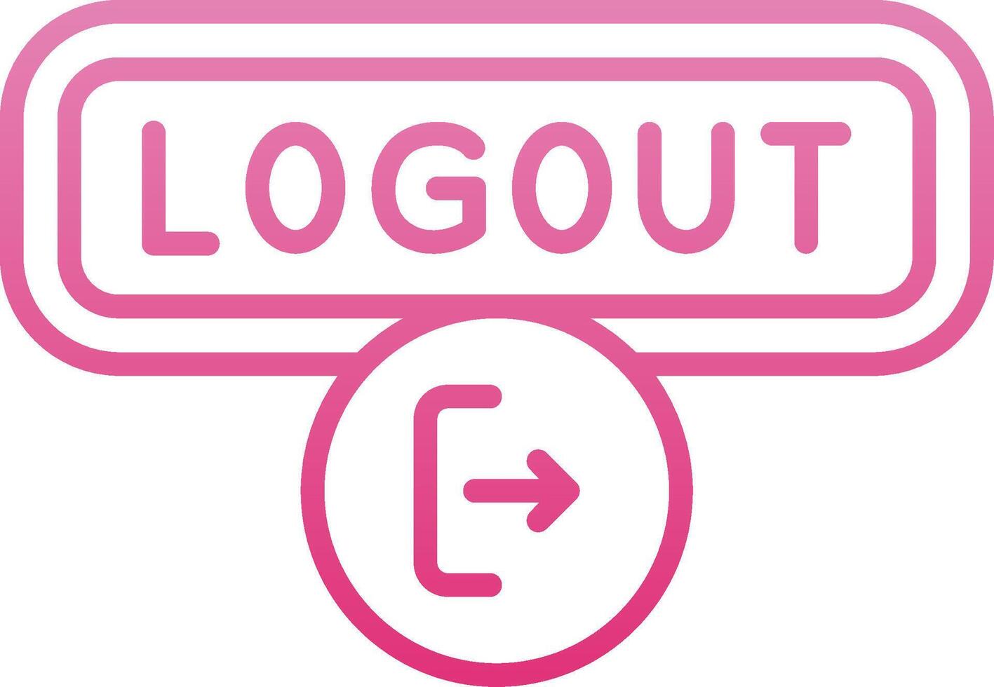 Logout Line Gradient Icon vector