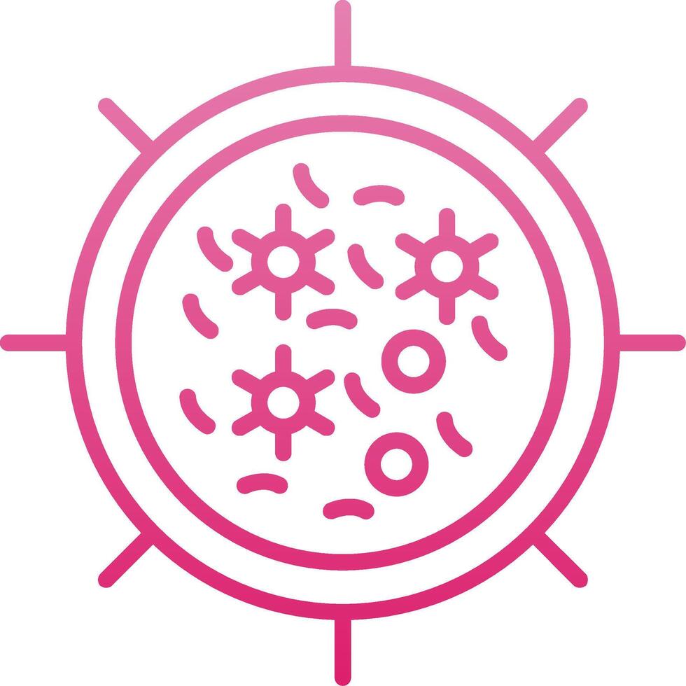 Bacteria Line Gradient Icon vector