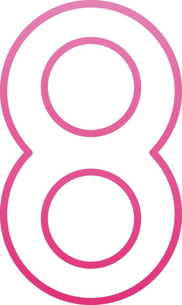 Eight Line Gradient Icon vector