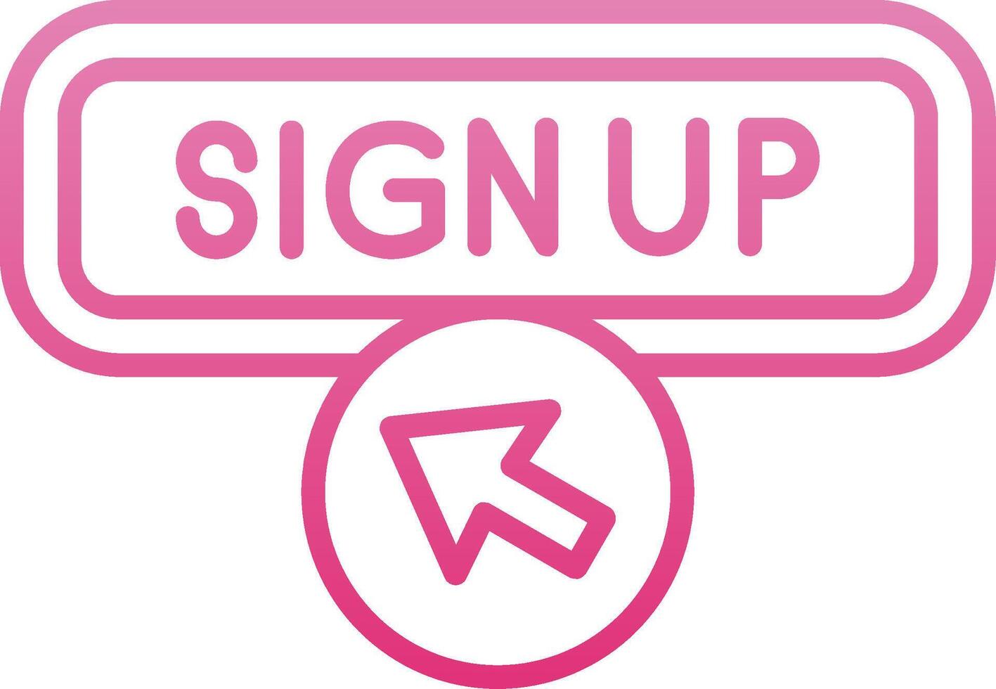 Sign Up Line Gradient Icon vector