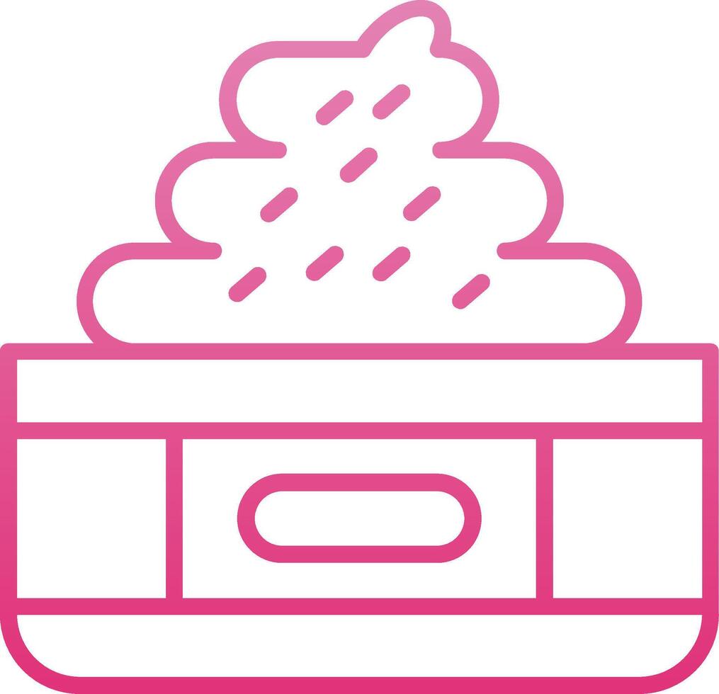 Cream Line Gradient Icon vector