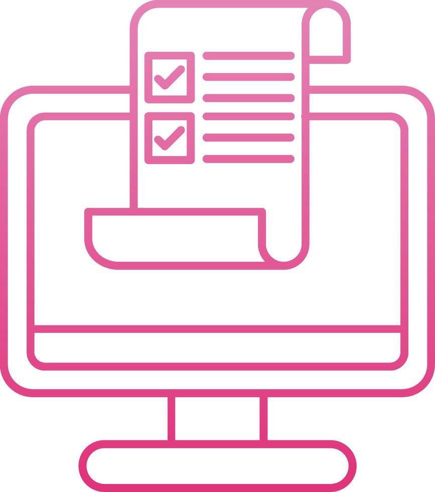 Brief Line Gradient Icon vector