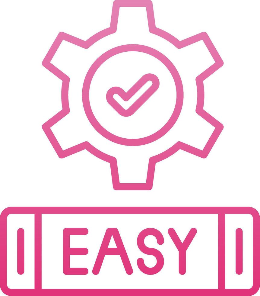 Easy Line Gradient Icon vector