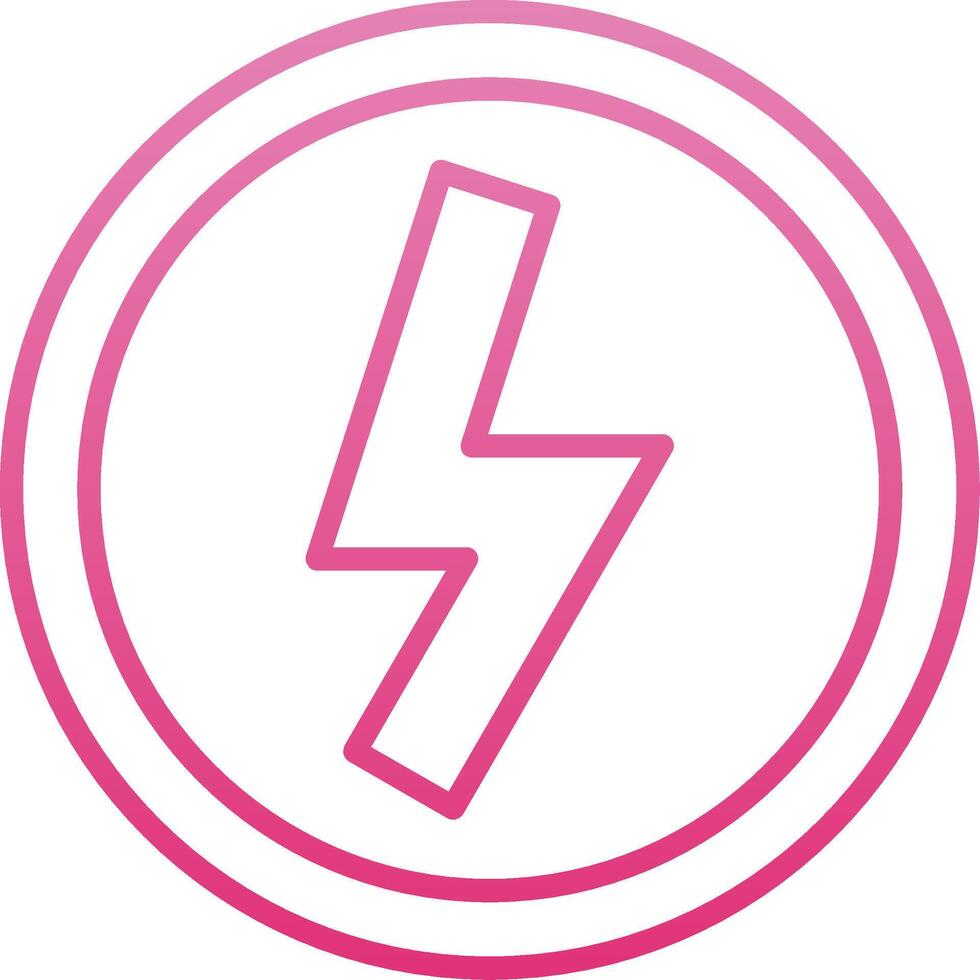 Lightning Line Gradient Icon vector