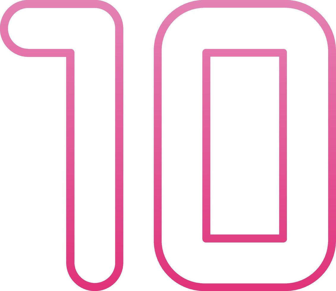 Ten Line Gradient Icon vector