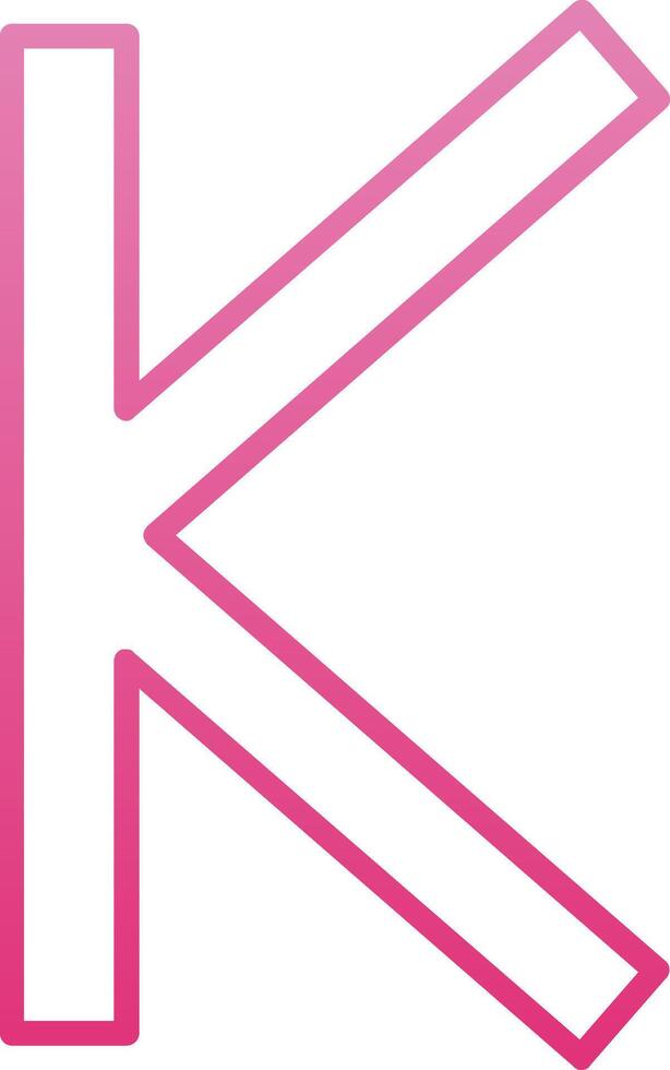 Capital K Icon vector