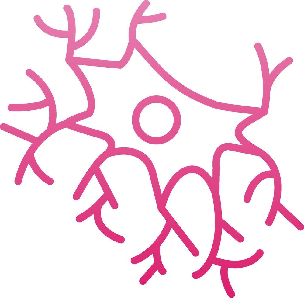 Astrocyte Line Gradient Icon vector