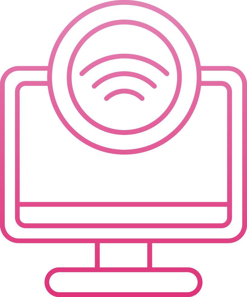 Internet Access Line Gradient Icon vector