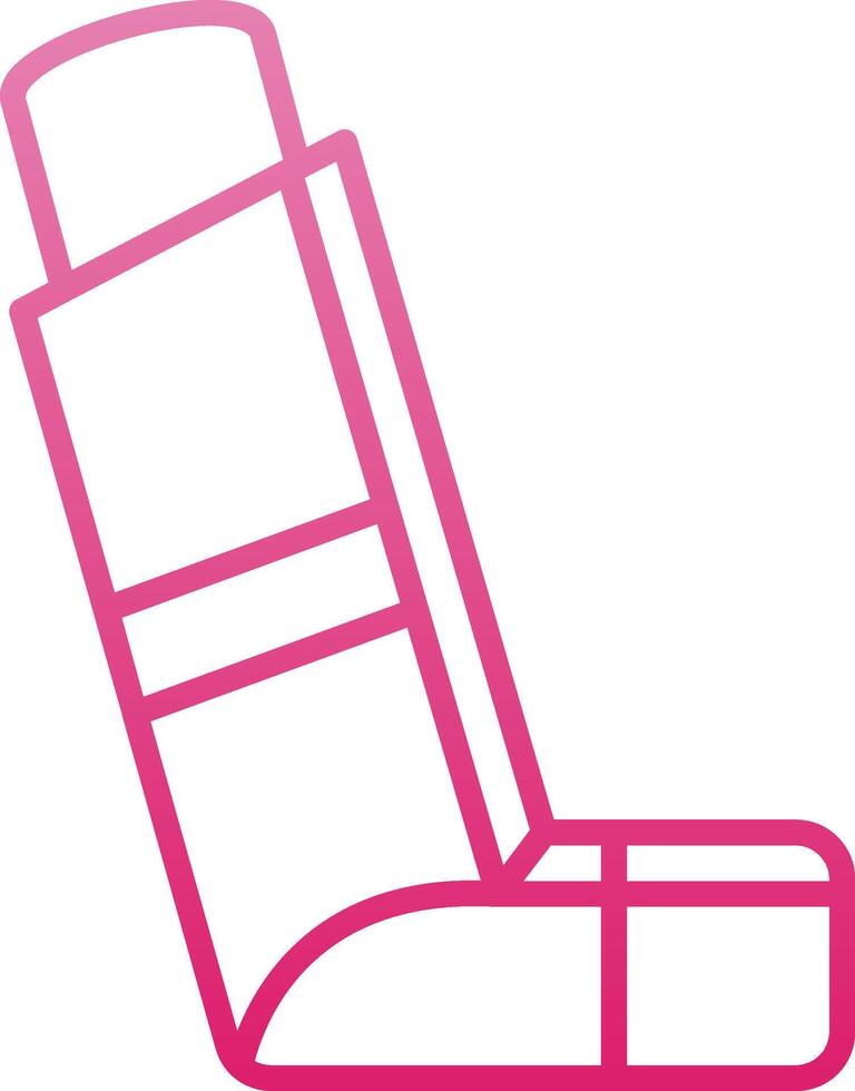 Inhaler Line Gradient Icon vector
